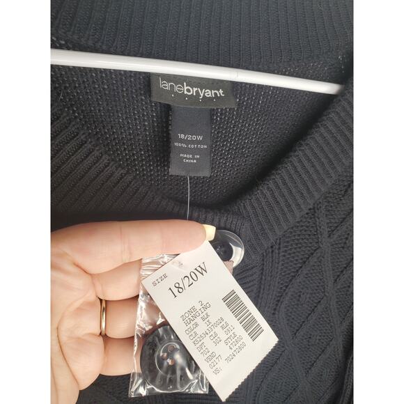 NWT Lane Bryant Buttoned Knit Pattern Design Cardigan - Picture 4 of 5